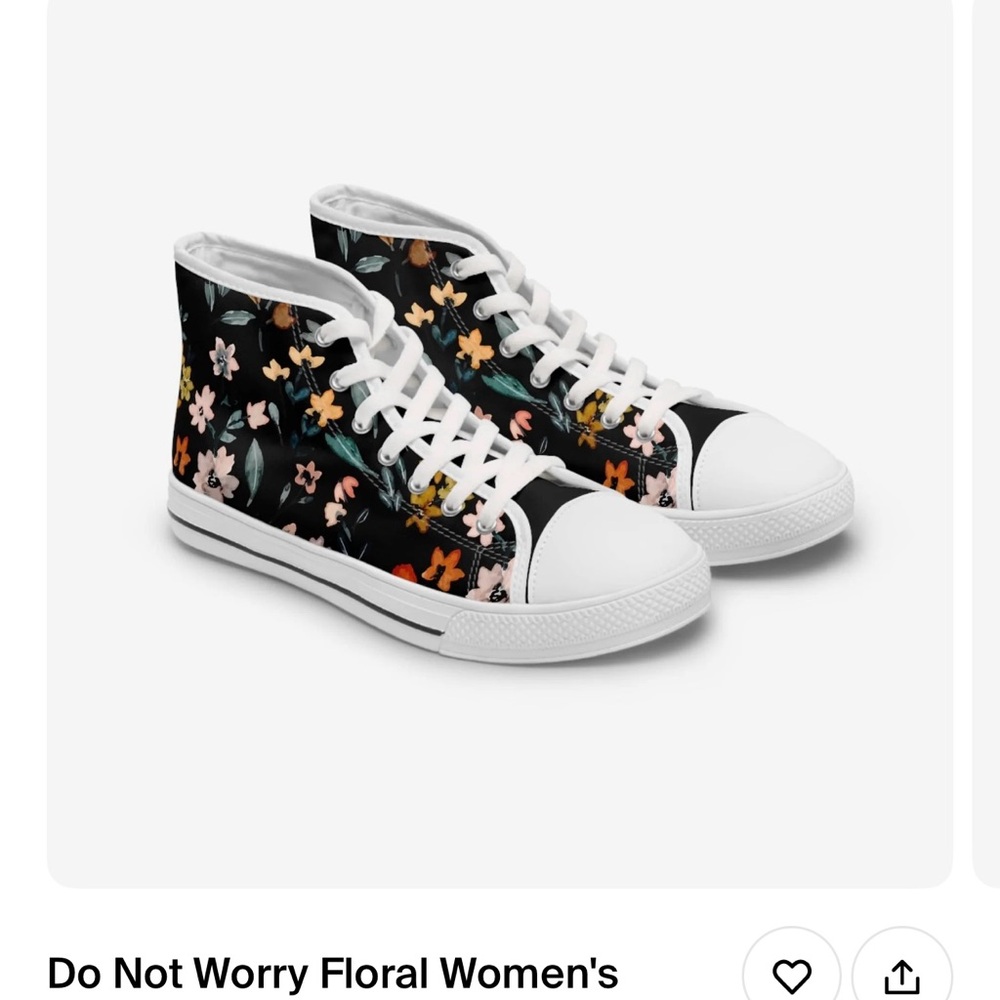 Black and White High-Top Canvas Sneakers